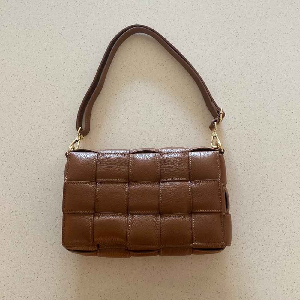 Chiara Ferretti Quilted Pebbled Leather Bag